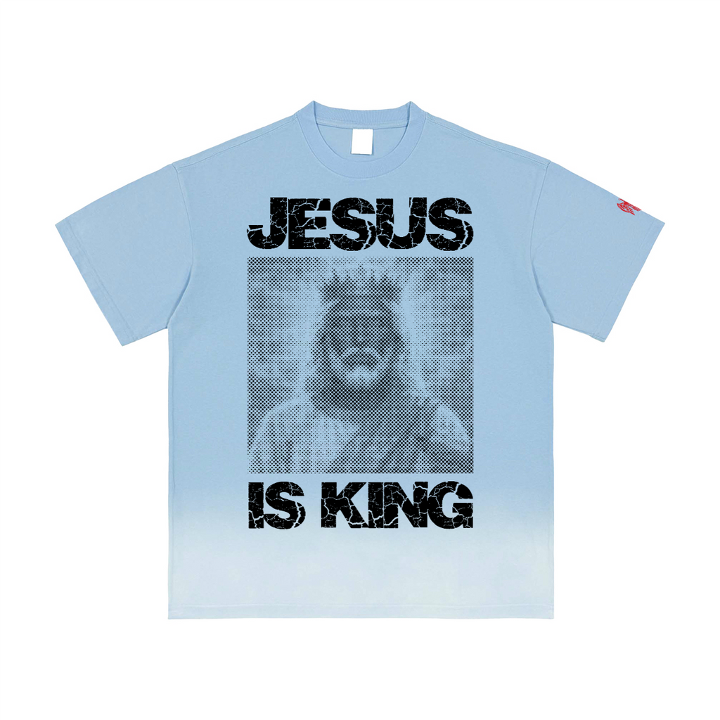 GC Jesus Is King Gradient Washed Vintage T-Shirt (250GSM)