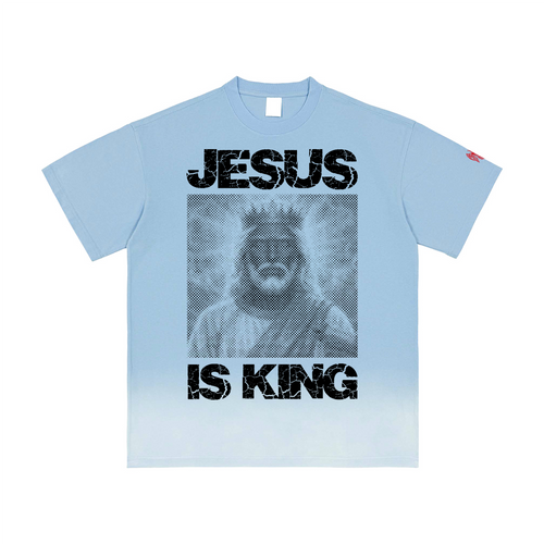 GC Jesus Is King Gradient Washed Vintage T-Shirt (250GSM)