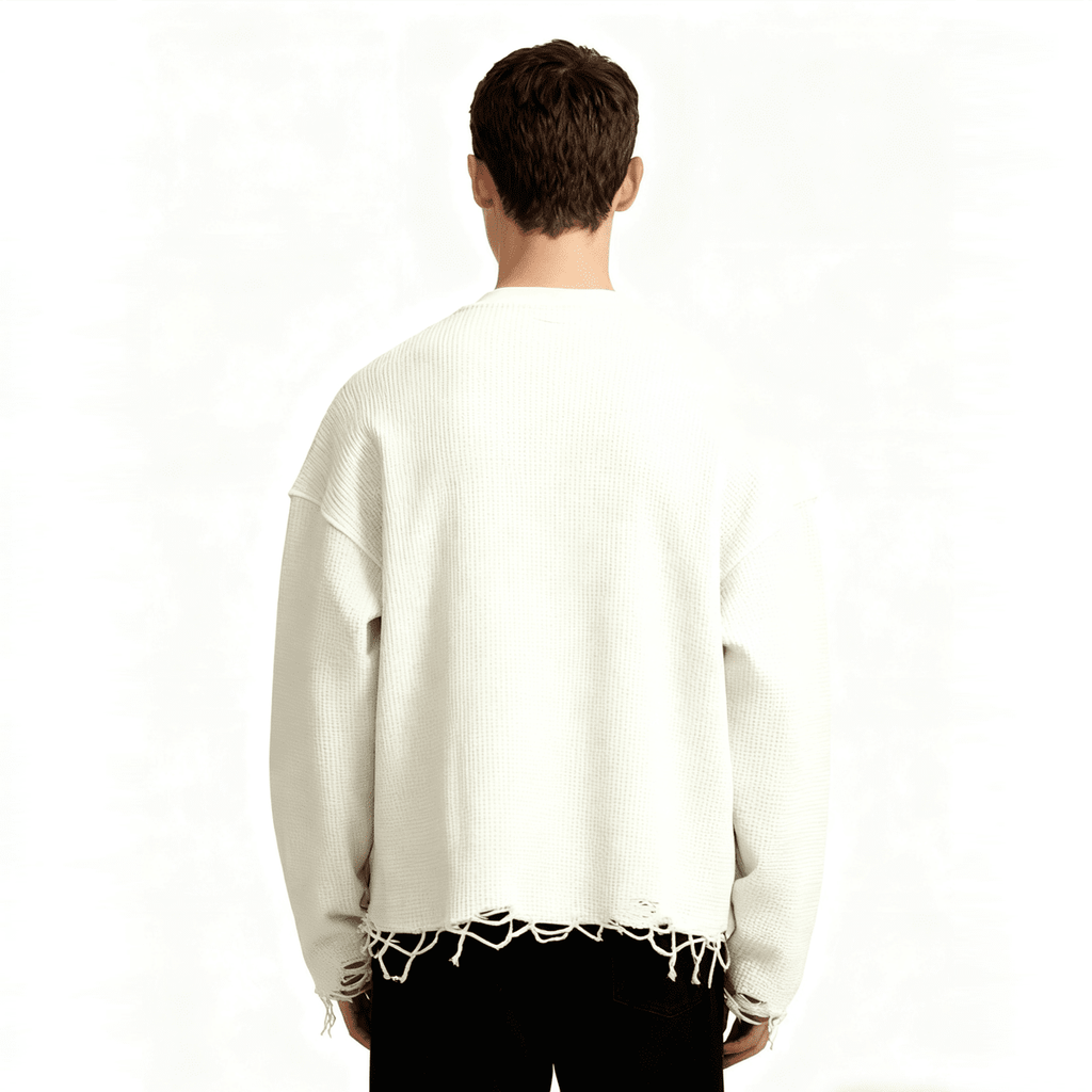 Jesus Is King Heavyweight Waffle Cropped Long-Sleeve Shirt (290GSM)