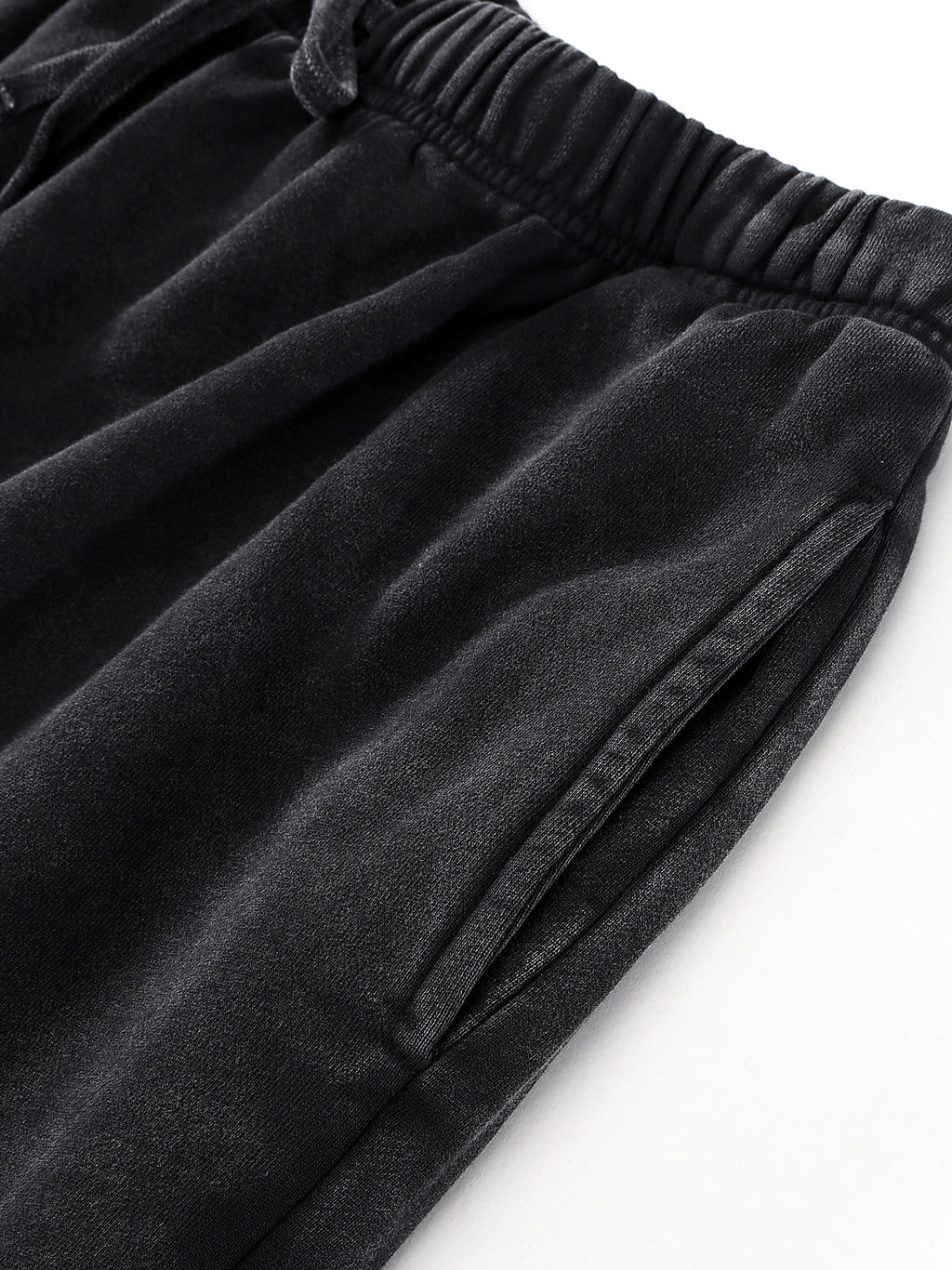 ETRNL Snow Washed Raw Hem Shorts